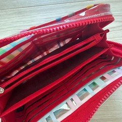 Hobonichi Drawer Pouch Ane Transparent Check Used Official Japan Used