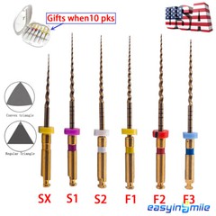 6Pcs Endodontic Dental endo files Rotary X-pro Gold root canal files 21/25/31MM