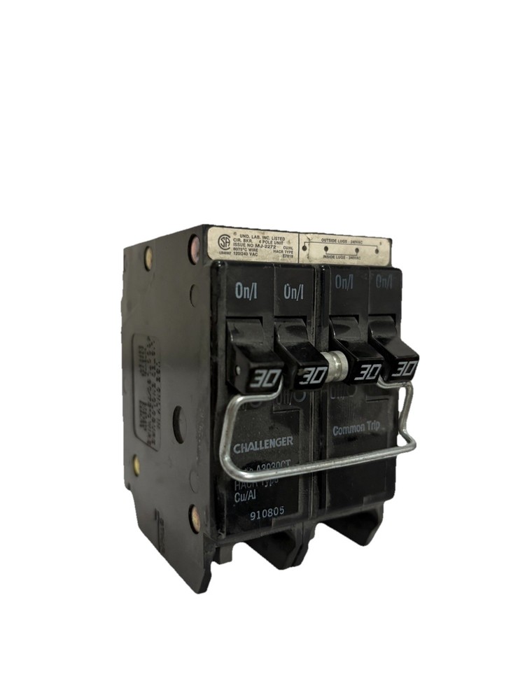 Challenger A3030CT 30/30 Amp 4 Pole 240V Circuit Breaker