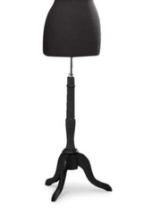 Women’s Dressmaker Form Seamstress Black Jersey Mannequin Size 8 Wood Base