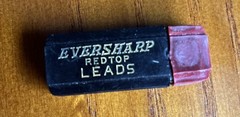 Vintage Eversharp Red Top Leads Med Reg 1 3/8″ Long Plastic Container 27 Leads