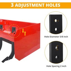 6 Pack 16” Box Blade Ripper Shank 3 Holes Box Scraper Shank Scarifier Shank