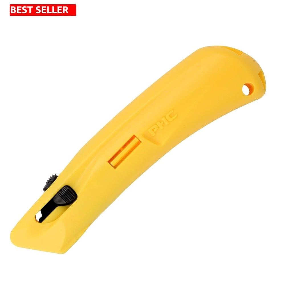 EZ3 Ambidextrous Safety Cutter – Lightweight Retractable Box Cutter in Yellow