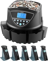 Electronic USD Coin Counter & Sorter Machine up to 300 Coins/Min VEVOR Upgraded
