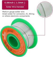 1.5Mm Electronic Solder Wire Lead Free Rosin Flux Core Diameter 0.06In Large Siz