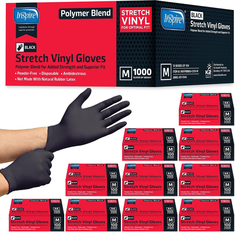 Nitrile-Vinyl Blend Exam Gloves – Disposable, Latex Free, Multipurpose Nitrile G