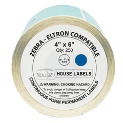 ZEBRA 4×6 COLOR (4″ x 6″) BLUE Direct Thermal Labels – 1″ Core – (4) Rolls/250