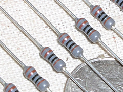 10 NEW 1K 1 K METAL FILM MF 1 KILO 1000 OHM 1/4 W .25 W WATT 1% RESISTOR FR SHIP