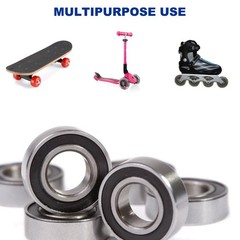 608-2RS Groove Ball Bearing 8 x 22 x 7 mm 608 2RS Rubber Sealed ( PCs 10 ).