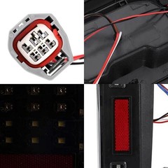 Jeep JK LED Tail Lights, Smoke Lens Rear Brake Lights with Turn Signal and Re…