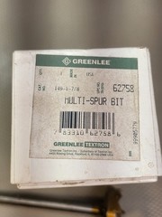 GREENLEE 62758 Multi-Spur Bit 1-7/8 inch 149 Series Drill Bit