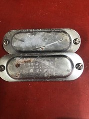(2) CROUSE-HINDS 280G RIGID CONDUIT BODY COVERS & GASKET 3/4″ FORM 8 STEEL/ZINC