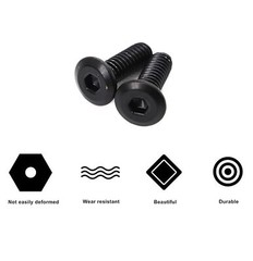 20pcs 1/4″-20 x 1/2″ Black Flat Head Allen Bolts 304 Stainless Steel for Furn…
