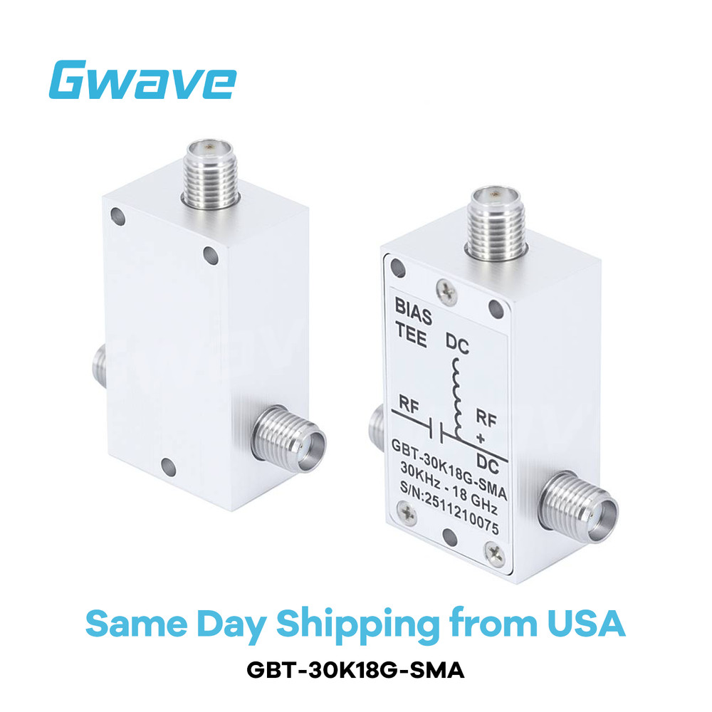 30 KHz to 18 GHz SMA Bias Tee Rated to 500 mA And 50 Volts DC