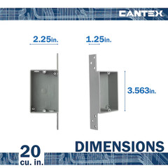 CANTEX 1 -Gang Plastic New work Switch/Outlet Electrical Box