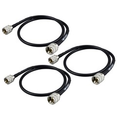 RG8x Jumper Cable 2 ft 3-Pack, CB Coax Cable UHF PL259 Male to Male… Fast Ship