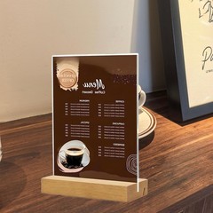 8.5×11 Acrylic Wood Display Stand 3 Pack T/L Vertical Slant Back Wedding Rest…