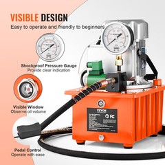 VEVOR Electric Hydraulic Pump Single Acting Oil Pump 10000 PSI 8L Solenoid Valve