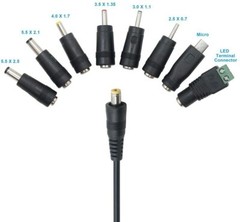 3V-24V 2.5A 60W Adjustable DC Power Supply Adapter Control Volt Display 8 Plugs