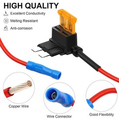 16 Pack Add a Circuit Fuse Tap Kit Ato Atc Atm Micro2 Low Profile Mini 12v