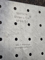 (QTY 4) Simpson Strong-Tie GP66/54 6″ x 6″ Gusset Plates 16-Gauge Carbon Steel