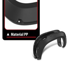 Fender Flares for 2016-2022 Tacoma Paintable Matte Riveted 4PCS