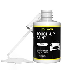 1oz White Car Paint Touch Up Auto Scratch Repair with Built-in Brush 30ml