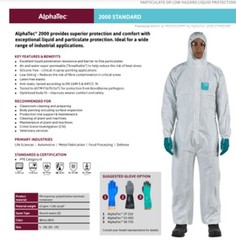 1 Pack Tyvek Coverall Bunny Suits With Hood Elastic Wrists and Ankles ALL SIZES