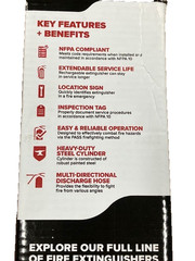 Kidde Pro 460 Fire Extinguisher PRO-10MP-1, UL Rate 4-A:60-B:C, With Wall Hanger
