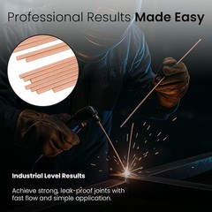 42 Pcs Brazing Rods AWS Bcup-5 15% Silver Solder Phos Copper Brazing Alloy Flat