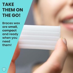Braces Wax, 50 Orthodontic Strips & Cases Mint – 10 Pack, Food Grade Wax for…