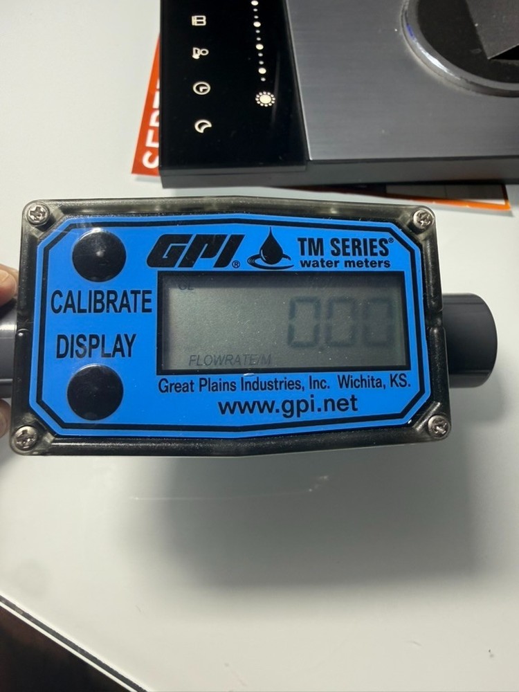 GPI Meters TM-150-N Digital Water Meter 1/2″ NPT PVC Female both sides