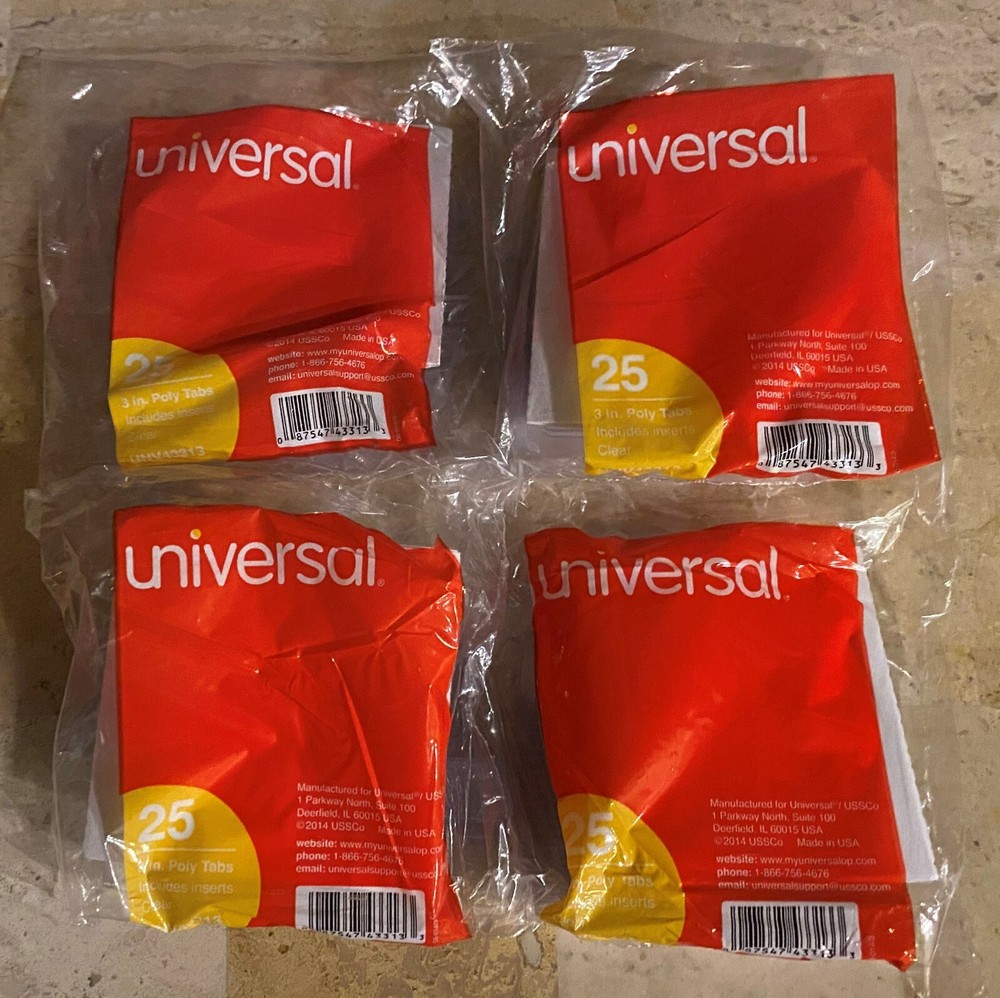 100 CLEAR 3.5″ TABS (1/3 cut) for HANGING FILES (w/Blank Inserts),FREE SHIPPING*