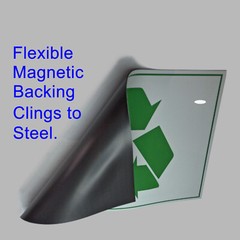 Recycle Symbol STICKER or FLEXIBLE MAGNETIC SIGN magnet Recycling 7.5×10.75″