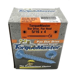 5/16″ x 4″ Blue Ruspert Coated Star Drive Pan Head Masonry Screws (50 pcs.)