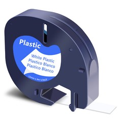 2PK Compatible for DYMO 91331 LetraTag Plastic Label Tape 1/2 Inch x 13 Ft 12mm