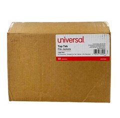 50 Count Universal Top Tab Legal Size File Jackets 2″Exp Straight-Cut Tab Manila