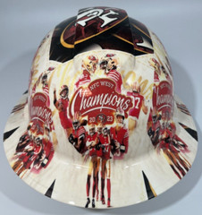 New Full Brim Hard Hat Custom Hydro Dipped SAN FRANCISCO 49ERS NFC WEST CHAMPS