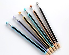 GANSSIA 2.0mm New Colorful Mechanical Pencil with 1 Count (Pack of 6), Black