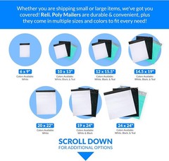Durable 19×24″ Poly Mailers in 125 Count – Waterproof & Secure Shipping Solution