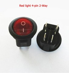 KCD1 Round Power Button Switch With Light 2/3/4/6-Pin 2/3-Way OFF/NO Hole 20MM