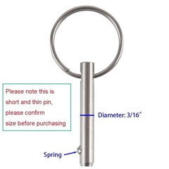 Quick Release Pin 4 Pack Marine 316 Stainless Steel Bimini Top Detent Hardware