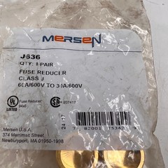 Mersen J636 Class J Rejection Fuse Reducer 600V 30A Fuse to Fit 60A Clip 1 Pair