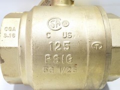 Jomar 4″ Brass Ball Valve 600 WOG Full Port Threaded Connection 125 PSIG 100-111