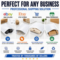Poly Bubble Mailers Padded Shipping Envelopes Self Seal #000-#7 Bulk Pack