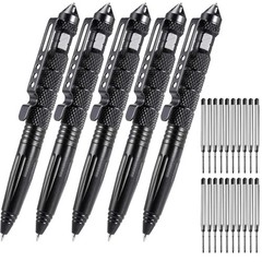 5 Pack Military Tactical Pen Set, Professional Self Defense Pen, Emergency Gl…