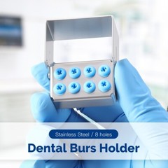 AZDENT Dental Burs Holder Block Disinfection Box 8Hole/30Hole 135℃ Autoclavable