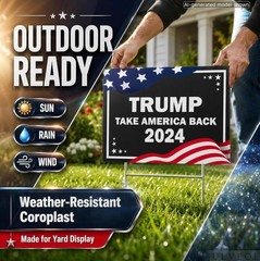 Weather-Resistant 12×16 Coroplast Yard Signs – Political Expression Set of 3