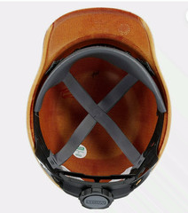 NEW MSA 475395 TAN Skullgard Cap Construction Iron Work Hard Hat Ratchet Suspens