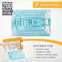 1000 Latex-Free Autoclave Bags with Color-Changing Indicator – 3.5 x 5.25 Inches